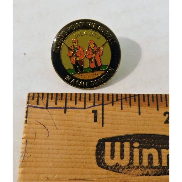 IHEA 2000 Pin Always Point the Muzzle in a Safe Direction Lapel Hat .8 in - Picture 3 of 4